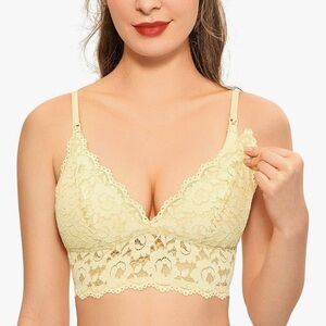 MOMANDA Nursing Bra Wirefree Bralette
Maternity Breastfeeding Lace Padded nwt